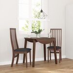 vidaXL Chaises à manger coussins 2 Pièces marron bois massif caoutchouc