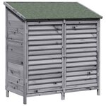 vidaXL Abri de jardin Gris 106 x 56 x 113 5 cm Bois de Sapin Massif