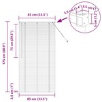 vidaXL Store de Fenêtre avec des rideaux Argent Aluminium