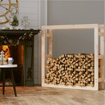 vidaXL Support pour bois de chauffage 100x25x100 cm Bois de pin