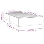 vidaXL Cadre de lit Marron foncé 90x190 cm Tissu