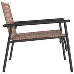 Chaises de jardin vidaXL 2 Pièces Noires 79x56x73 5 cm Rattan en polypropylène