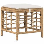 vidaXL Ensemble de salle à manger pour jardin 3 Pièces Nature et Blanc