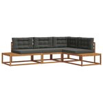 vidaXL Ensemble de canapés d'extérieur Naturel et Anthracite