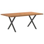 vidaXL Table à manger marron clair bois de chêne massif rectangulaire