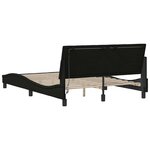 vidaXL Cadre de lit sans matelas Hanko noir 120x200 cm tissu
