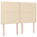 vidaXL Tête de lit à LED Crème 144x5x118/128 cm Tissu