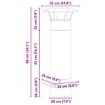 vidaXL Extension de Conduit Argent 35 x 35 x 82 cm Acier inoxydable