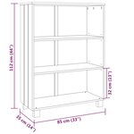 vidaXL Bibliothèque HAMAR Marron miel 85x35x112 cm Bois de pin massif