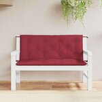 vidaXL Coussin de banc de jardin rouge bordeaux tissu oxford