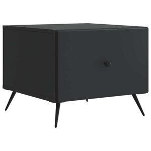 vidaXL Table basse avec tiroir Noir 49 x 50 x 40 cm Bois d'ingénierie