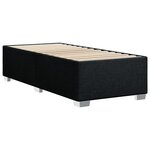 vidaXL Sommier à lattes de lit et matelas Noir 80x200 cm Tissu
