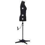 vidaXL Mannequin de robe ajustable pour femme Noir S Taille 33-40