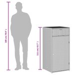 vidaXL Armoire de rangement jardin marron 55x55x111 cm résine tressée