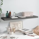 vidaXL Étagère murale flottante Gris brillant 90x23 5x3 8 cm MDF