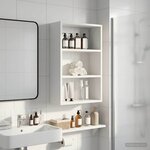 vidaXL Armoire murale de salle de bain Blanc 40 x 16 x 62 5 cm