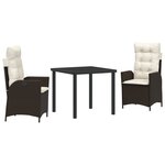 vidaXL Ensemble de 2 Marron Poly rattan marron  Acier revêtu de poudre