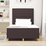 vidaXL Cadre de lit avec tête de lit Marron foncé 120 x 190 cm tissu