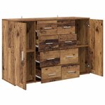 vidaXL Buffets avec tiroir Corona 2 Pièces Bois Ancien 59 x 39 x 80 cm