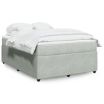 vidaXL Sommier à lattes de lit et matelas Gris clair 140x200cm Velours