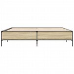vidaXL Cadre de lit sans matelas chêne sonoma 180x200 cm