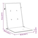 vidaXL Coussins de chaise de jardin dossier haut lot de 4 crème tissu