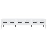 vidaXL Meuble TV Blanc 147 x 34 5 x 30 cm Bois d'ingénierie