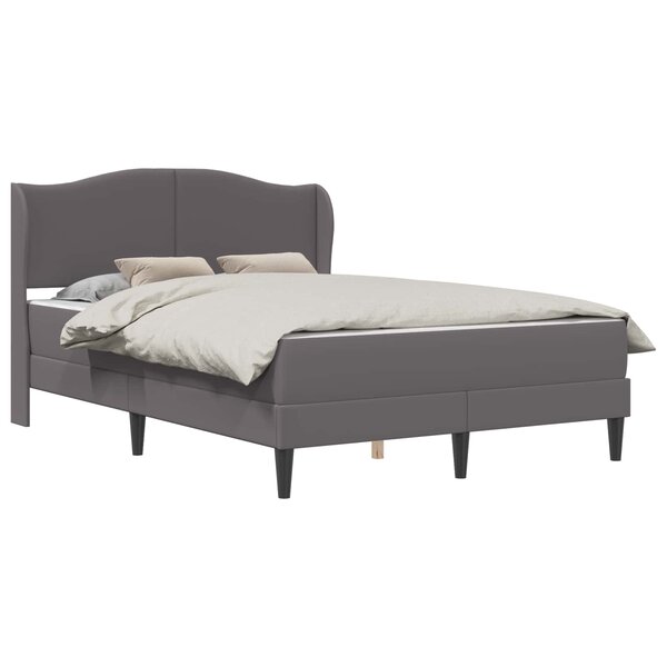 vidaXL Cadre de lit avec tête de lit Gris 160 x 200 cm Simili cuir