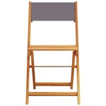 vidaXL Ensemble de bistro 3 Pièces anthracite tissu et bois massif
