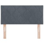 vidaXL Tête de lit design blocs en diamant gris foncé - 90 cm en velours