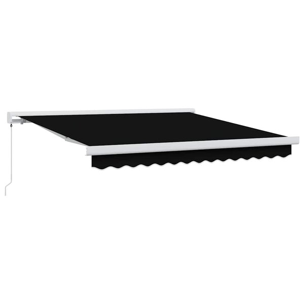 vidaXL Auvent Rétractable Noir 300 x 250 cm Tissu et Métal
