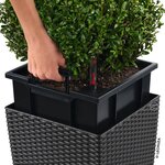 LECHUZA Jardinière CUBE Cottage 50 ALL-IN-ONE Granite