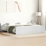 vidaXL Cadre de lit sans matelas blanc 200x200 cm