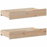 vidaXL Lit de jour avec gigogne et tiroirs sans matelas 90x190 cm
