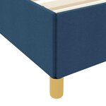 vidaXL Lit à ressorts avec matelas Bleu et Blanc 140 x 190 cm tissu