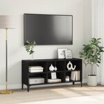 vidaXL Meuble TV Noir 69.5 x 30 x 50 cm Bois d'ingénierie