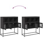 vidaXL Buffet noir 100 5x39x107 cm acier laminé à froid