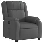 vidaXL Fauteuil inclinable électrique Gris foncé Tissu