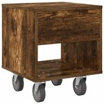 vidaXL Table de chevet 2 Pièces Chêne fumé 40 5 x 40 x 48 cm