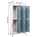 vidaXL Armoire à casiers Gris clair et gris foncé 90x45x180 cm Acier