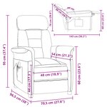 Fauteuil de massage vidaXL en tissu microfibre taupe