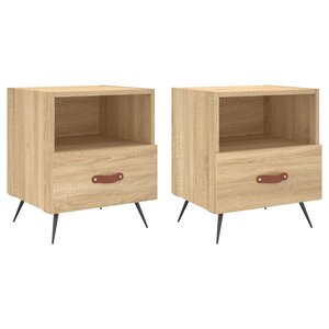 vidaXL Tables de chevet 2 Pièces chêne sonoma 40x35x47 5 cm