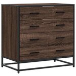 vidaXL Commode chêne marron 70x41x70 cm bois d'ingénierie