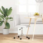 vidaXL Chaise de salle à manger Blanc Similicuir