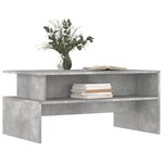 vidaXL Table basse gris béton 90x55x42 5 cm bois d'ingénierie