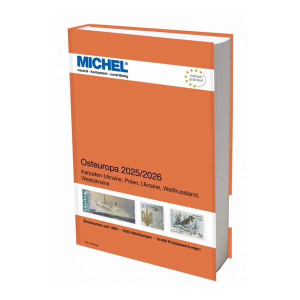 Catalogue de cotation Michel timbres d'Europe de l'Est édition 2025-2026.