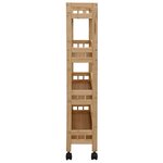 vidaXL Chariot de Cuisine avec Roues Naturel 60 x 18 x 97 cm Bambou