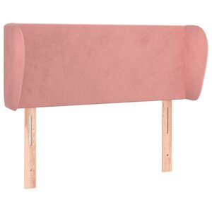 vidaXL Tête de lit avec oreilles Rose 93x23x78/88 cm Velours