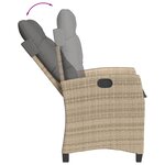 vidaXL Ensemble à manger de jardin avec coussins 5Pièces Beige poly rotin