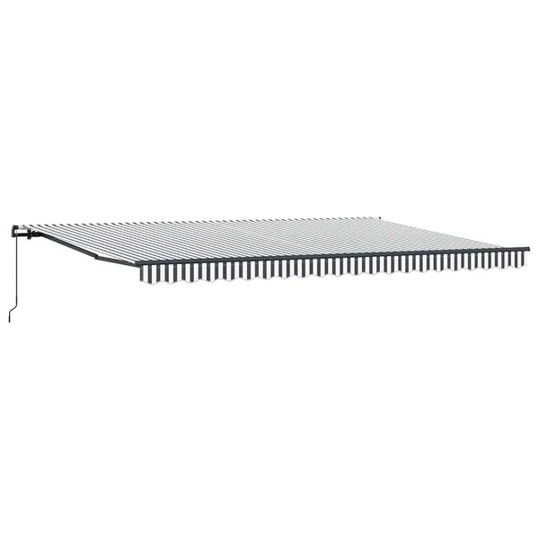 vidaXL Auvent manuel rétractable anthracite et blanc 500x300 cm
